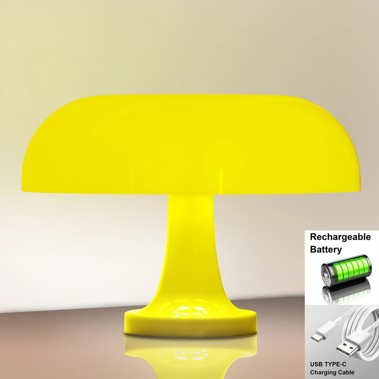 Italian Designer Led Mushroom Table Lamp - Hans Lumiere