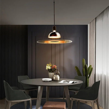 Italian Designer Luxury Round Flying Saucer Art Chandelier - Hans Lumiere
