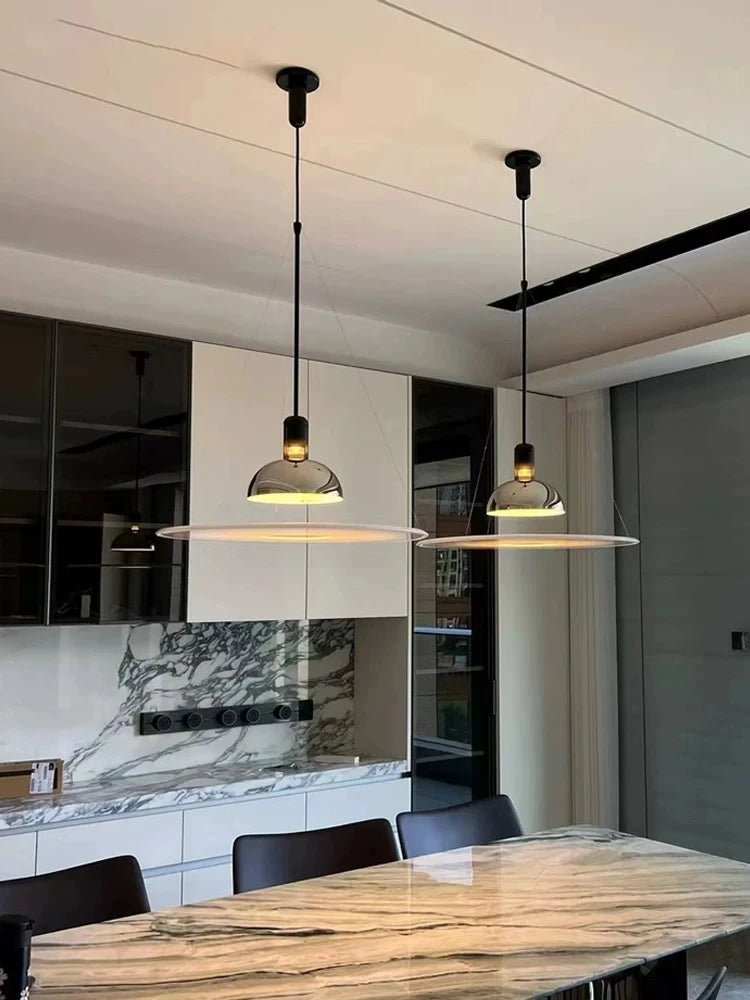 Italian Designer Luxury Round Flying Saucer Art Chandelier - Hans Lumiere