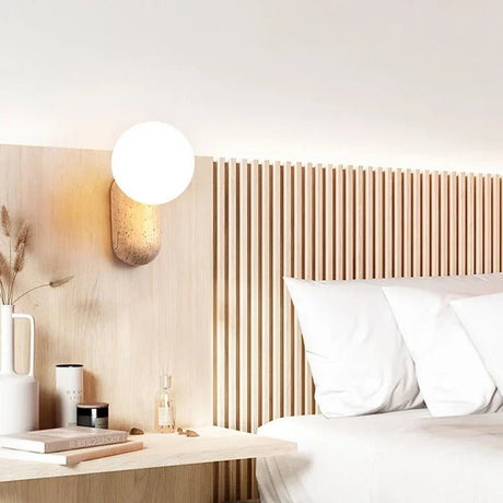 Japanese Design Cream Style Bedside LED Wall Lamp - Hans Lumiere