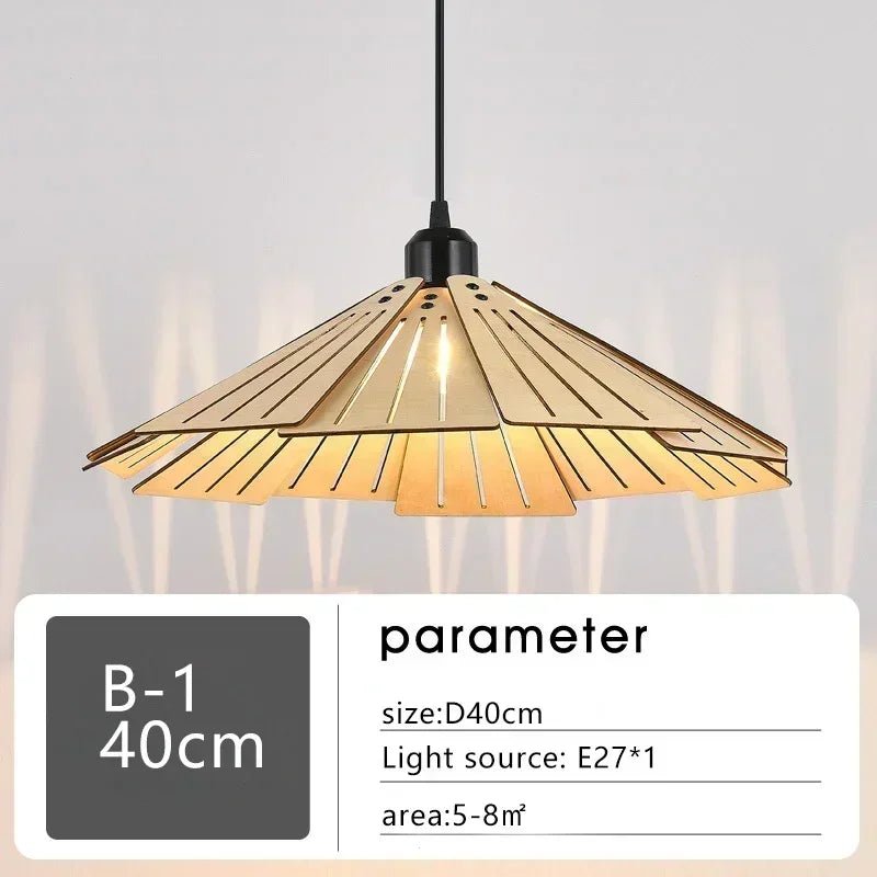 Japanese Style Umbrella Shaped Pendant Light - Hans Lumiere