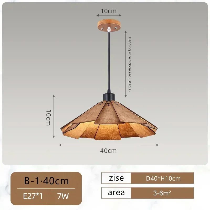 Japanese Style Umbrella Shaped Pendant Light - Hans Lumiere