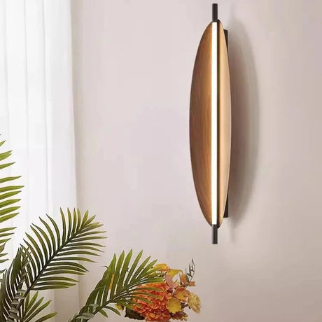 Japanese Wood Grain Long Strip LED Wall Lamp - Hans Lumiere