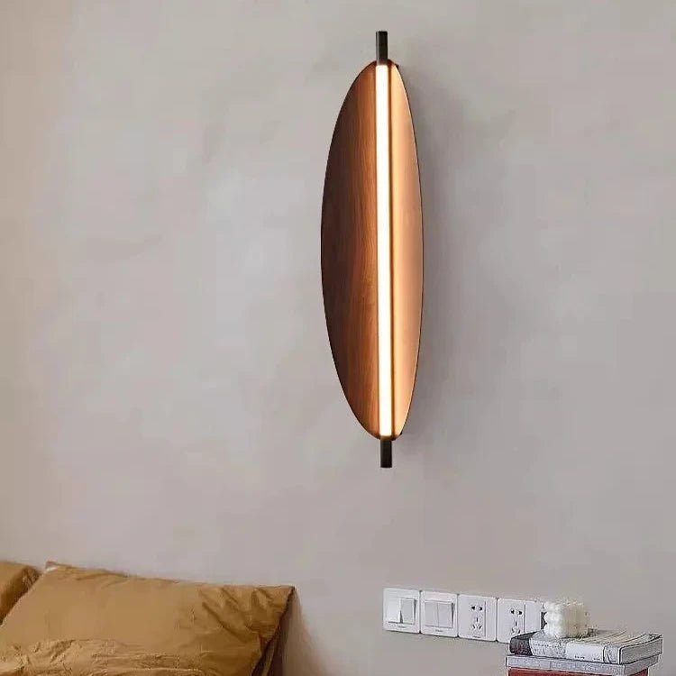 Japanese Wood Grain Long Strip LED Wall Lamp - Hans Lumiere