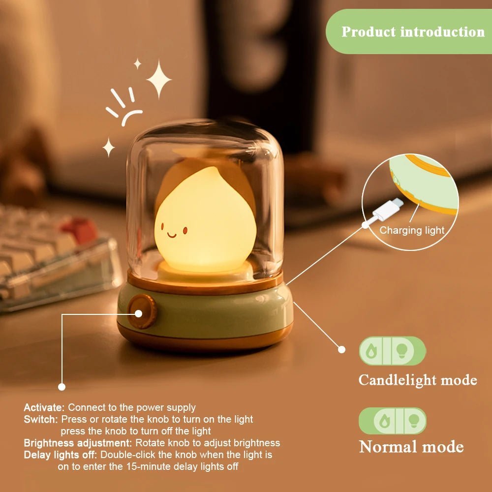 Kerosene LED Night Light Cute Flameless Candle - Hans Lumiere