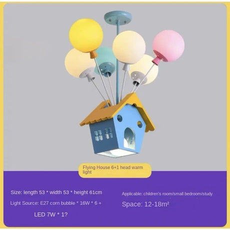 Kids Wooden House Ceiling Light - Hans Lumiere