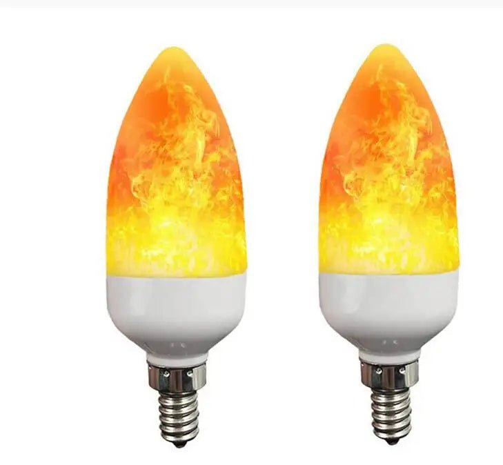 LED Flickering Flame Candelabra Bulbs E12 E14 E27, 1.2W 1800K, 3 Modes, 8 Pack - Hans Lumiere
