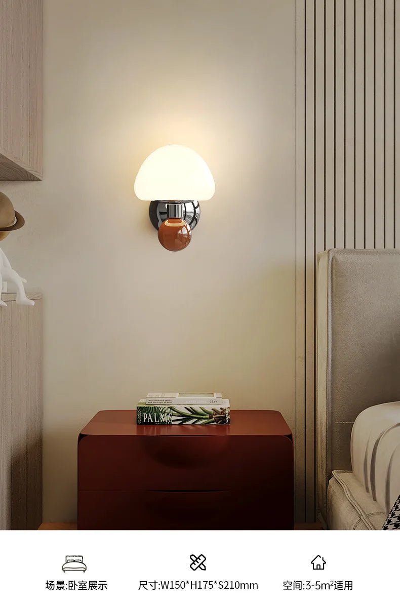 LED Mushroom Wall Sconce with Pull Cord | Kids & Bedroom - Hans Lumiere