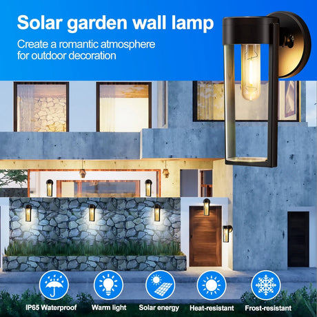 LED Outdoor Fence Wall Solar Lights - Hans Lumiere
