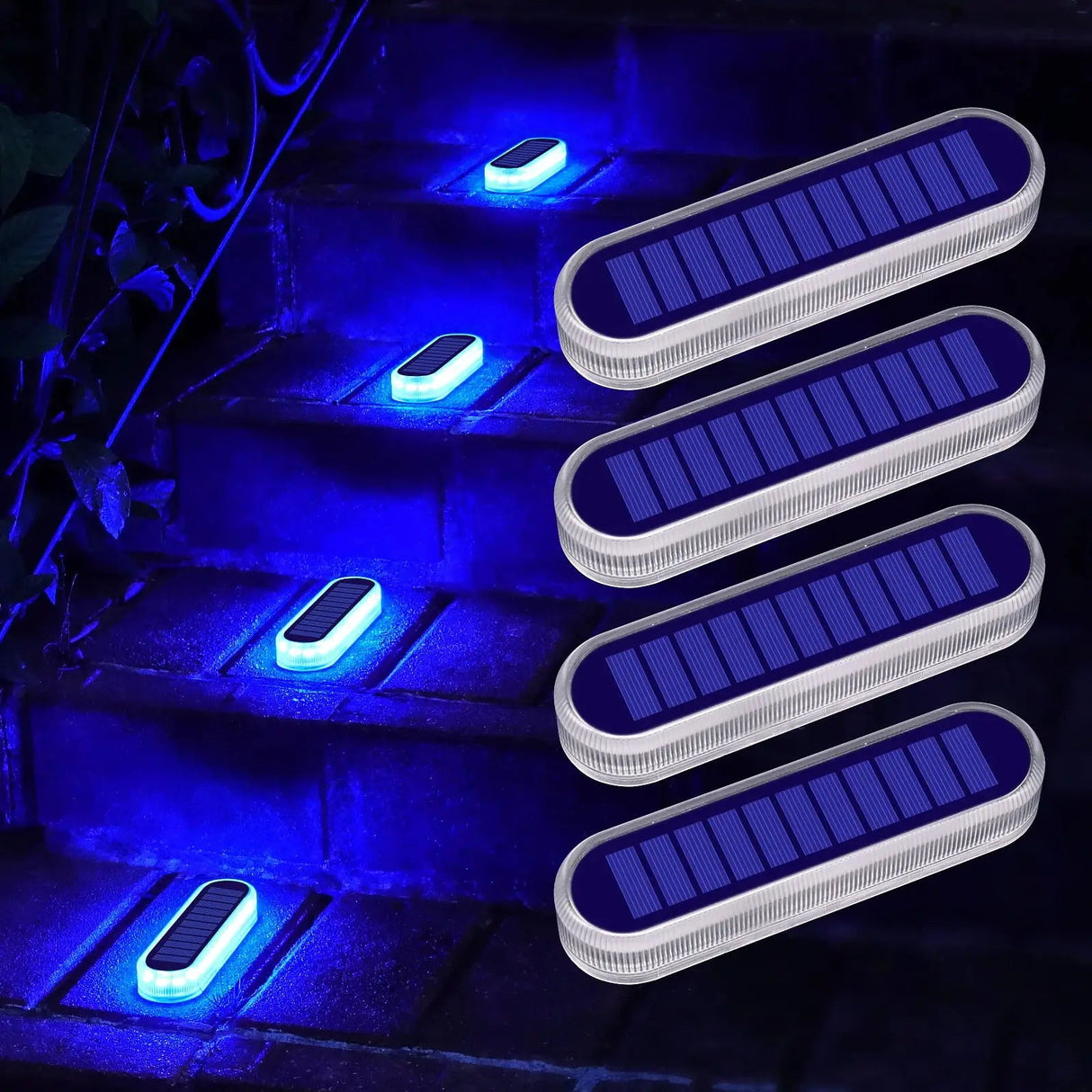 LED Solar Deck Lights - Waterproof IP68 Stair and Path Lighting (4-Pack) - Hans Lumiere