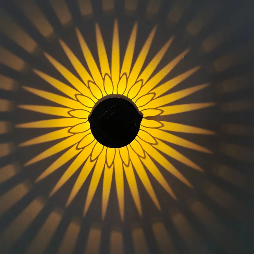 LED Solar Wall Light IP65 Waterproof Warm White Garden Night Light - Hans Lumiere