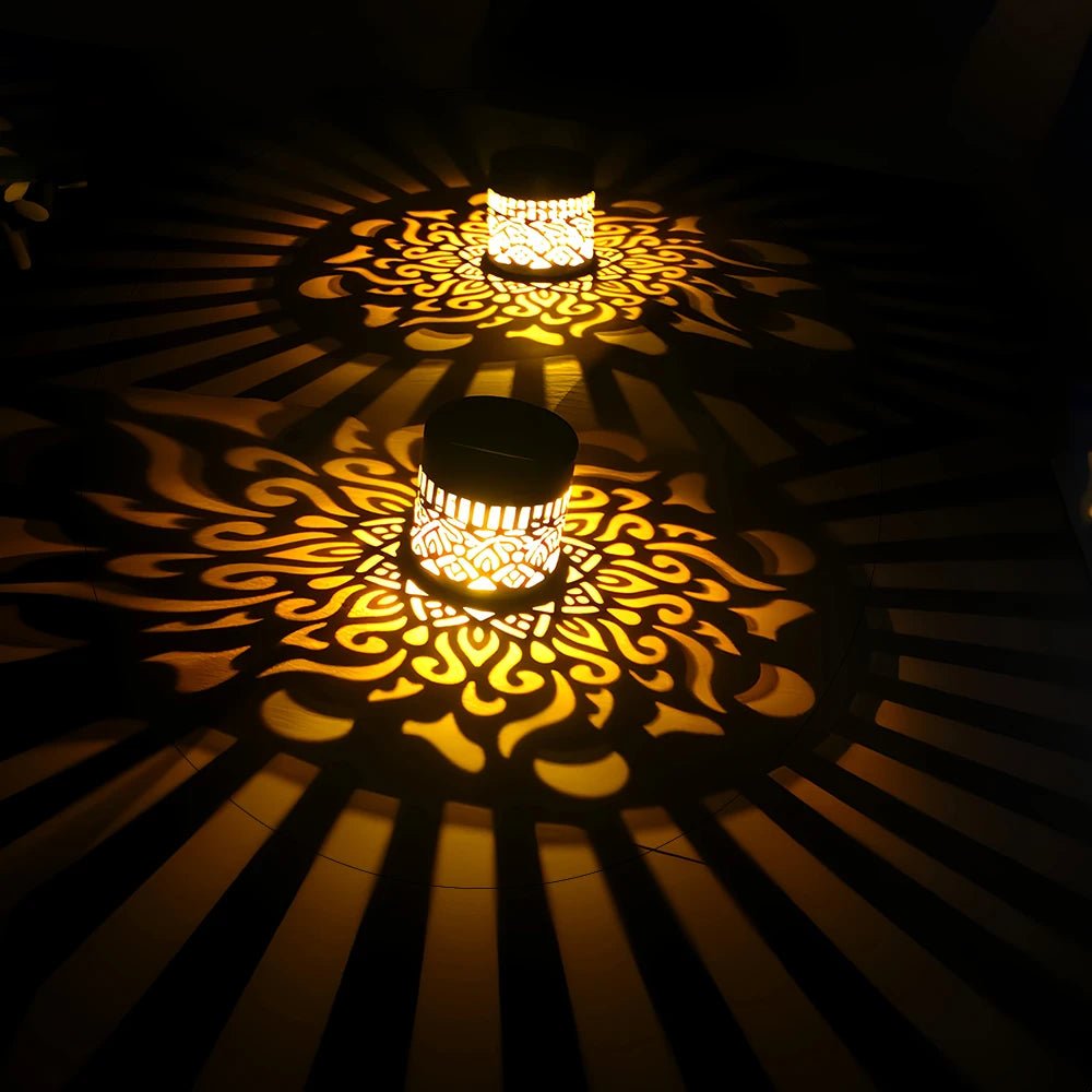 LED Solar Wall Light IP65 Waterproof Warm White Garden Night Light - Hans Lumiere