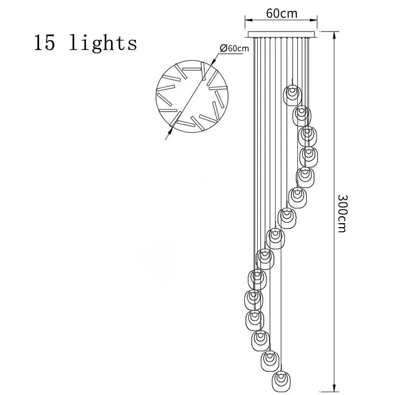 Long Luxury Hallway Crystal LED Chandelier - Hans Lumiere