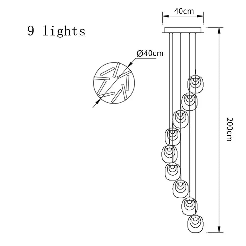 Long Luxury Hallway Crystal LED Chandelier - Hans Lumiere
