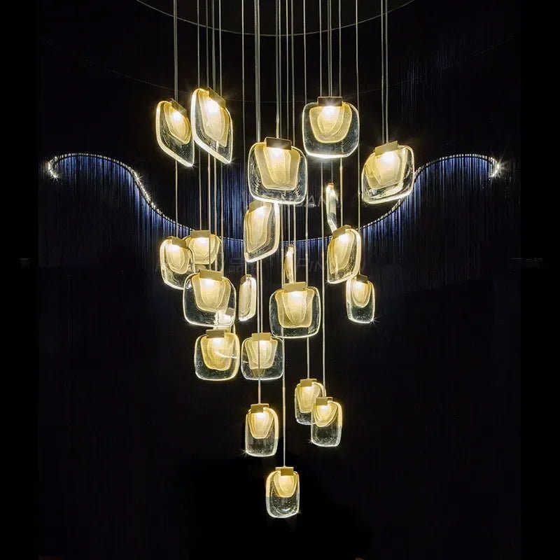 Long Luxury Hallway Crystal LED Chandelier - Hans Lumiere