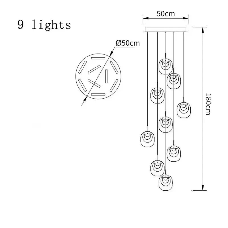Long Luxury Hallway Crystal LED Chandelier - Hans Lumiere
