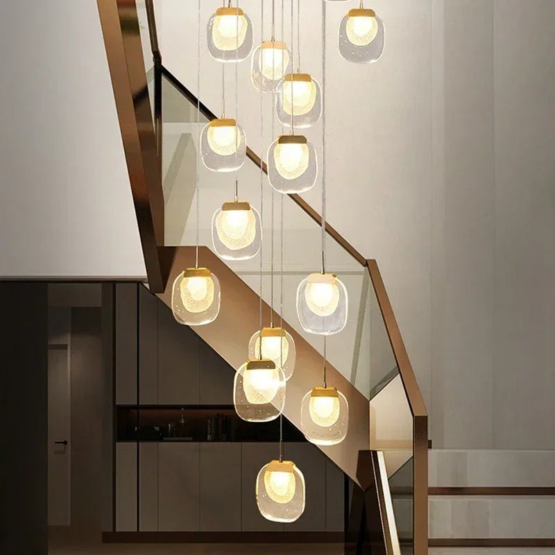 Long Luxury Hallway Crystal LED Chandelier - Hans Lumiere