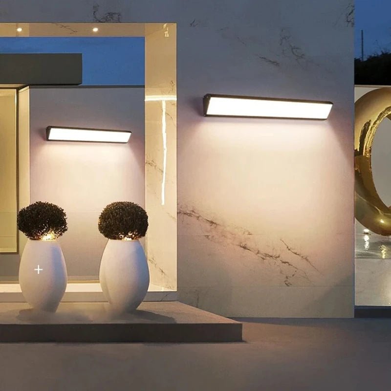 Long Strip Outdoor Waterproof Exterior Wall Lamp - Hans Lumiere