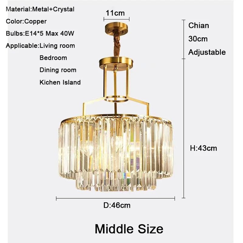 Luxury American Retro Modern Lighting Fixtures Copper Chandelier - Hans Lumiere