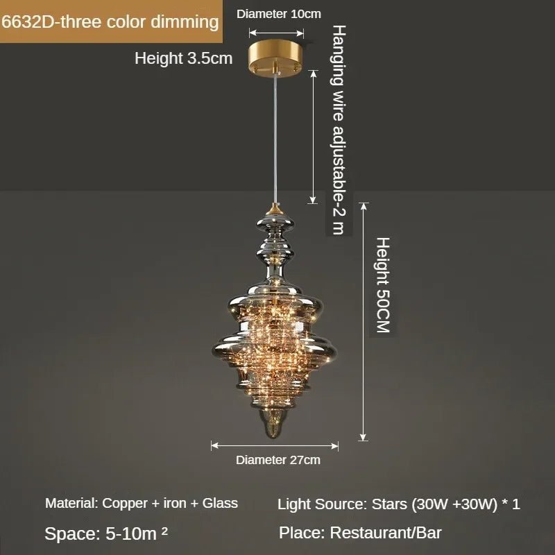 Luxury Art Personalized Starry Sky Glass Pendant Light - Hans Lumiere