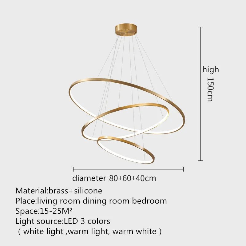 Luxury Gold Nordic Pendant Lamp - Hans Lumiere