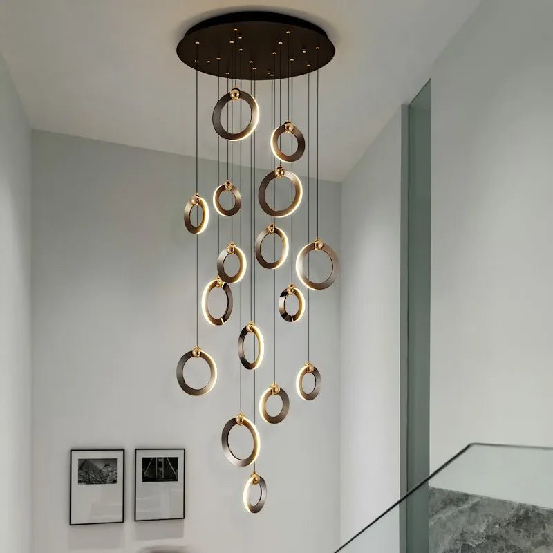 Luxury Indoor Aluminum Round LED Chandelier - Hans Lumiere