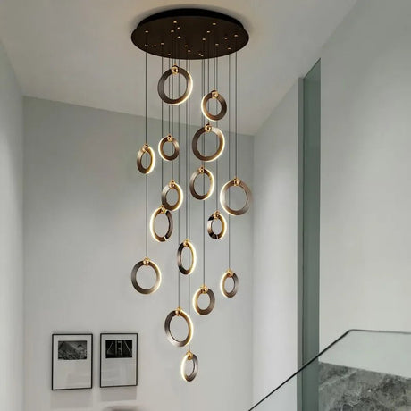 Luxury Indoor Aluminum Round LED Chandelier - Hans Lumiere