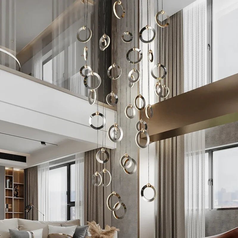 Luxury Indoor Aluminum Round LED Chandelier - Hans Lumiere