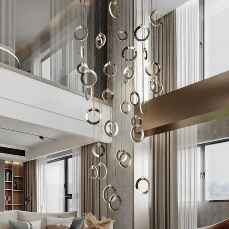 Luxury Indoor Aluminum Round LED Chandelier - Hans Lumiere