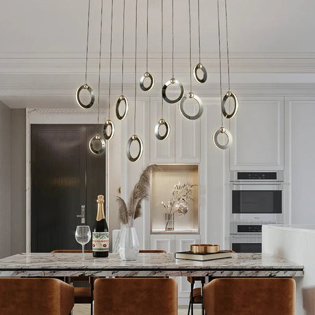 Luxury Indoor Aluminum Round LED Chandelier - Hans Lumiere
