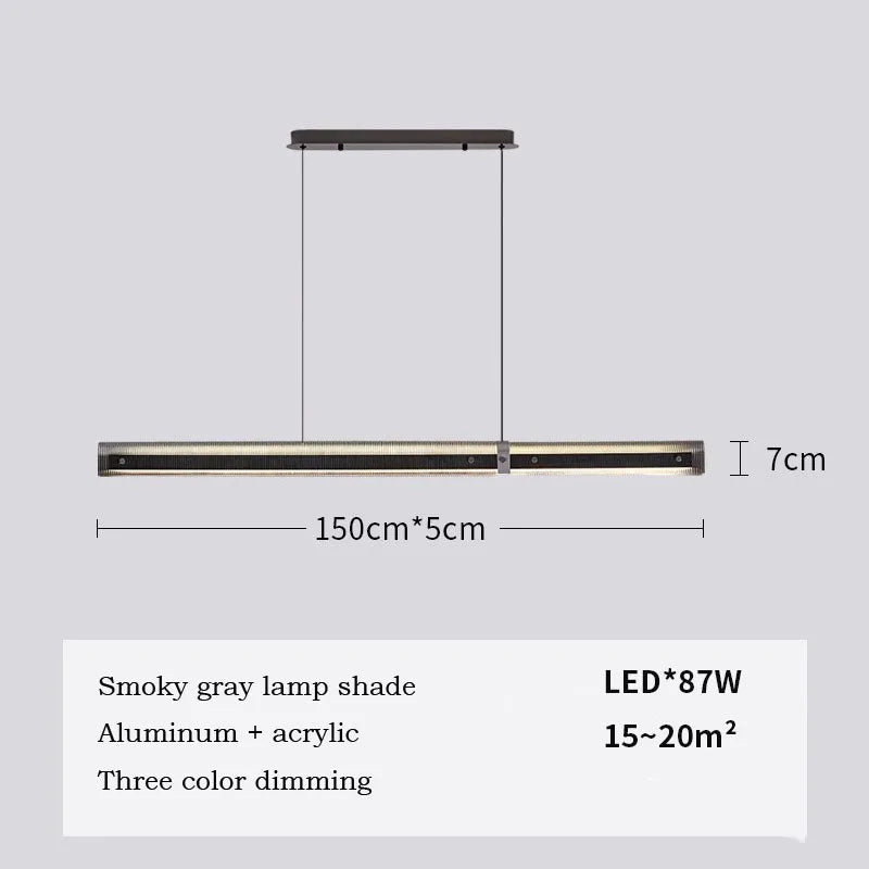 Luxury Italian Long Table Tunnel Style LED Chandelier - Hans Lumiere