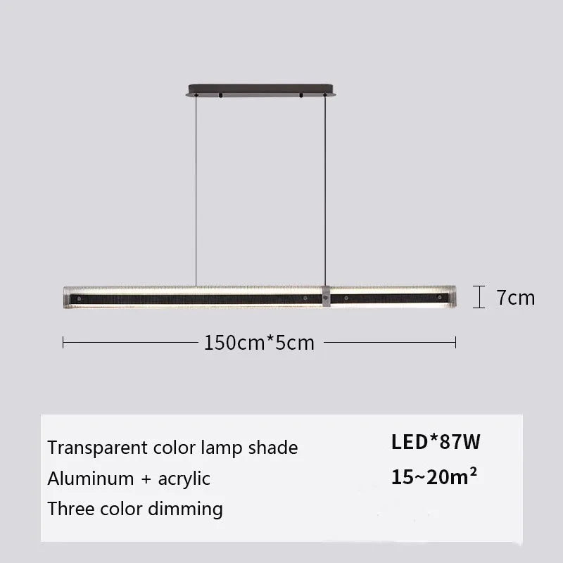 Luxury Italian Long Table Tunnel Style LED Chandelier - Hans Lumiere