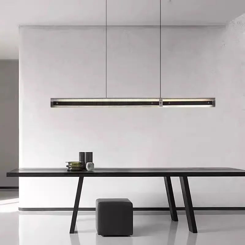 Luxury Italian Long Table Tunnel Style LED Chandelier - Hans Lumiere