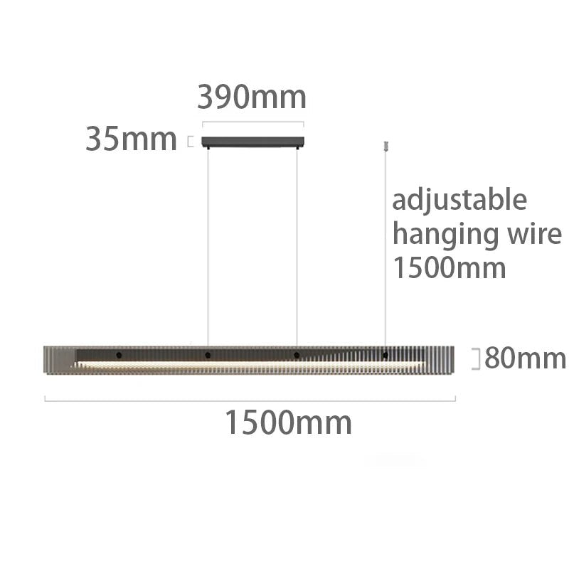 Luxury Long Strip Stainless Steel Crystal LED Chandelier - Hans Lumiere