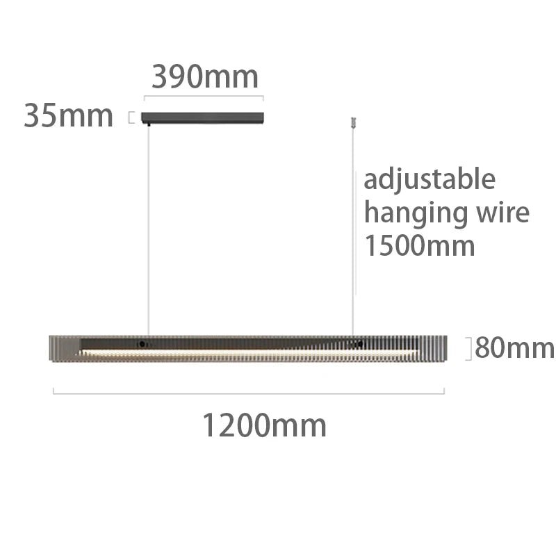 Luxury Long Strip Stainless Steel Crystal LED Chandelier - Hans Lumiere