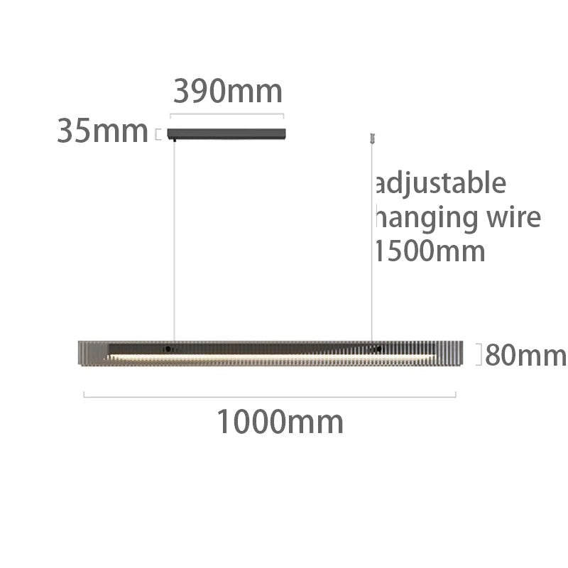 Luxury Long Strip Stainless Steel Crystal LED Chandelier - Hans Lumiere