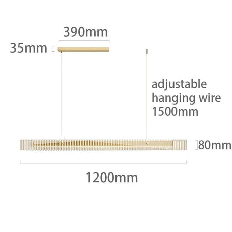 Luxury Long Strip Stainless Steel Crystal LED Chandelier - Hans Lumiere