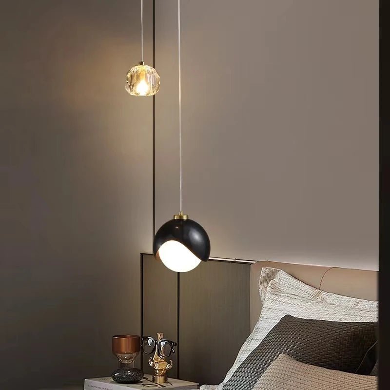 Luxury Minimalist Long Line Crystal Pendant Light - Hans Lumiere