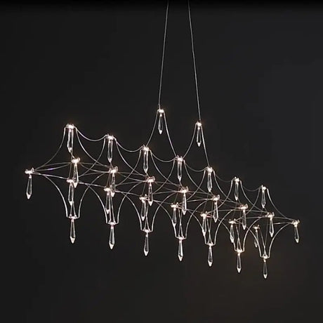 Luxury Postmodern Crystal Stainless Steel LED Chandelier - Hans Lumiere