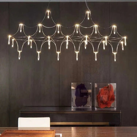 Luxury Postmodern Crystal Stainless Steel LED Chandelier - Hans Lumiere