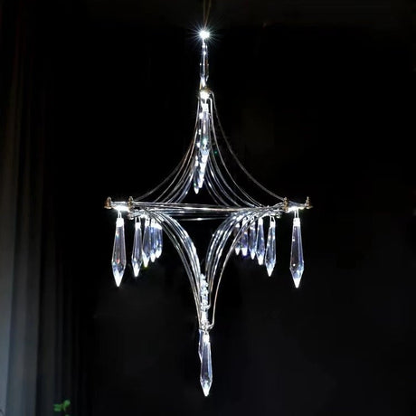 Luxury Postmodern Crystal Stainless Steel LED Chandelier - Hans Lumiere
