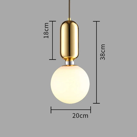 Luxury Round Headboard Single Head Glass Pendant Light - Hans Lumiere