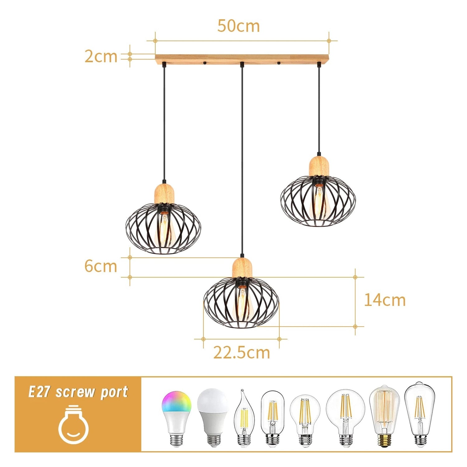 Modern 3 heads Pendant Lamp - Hans Lumiere
