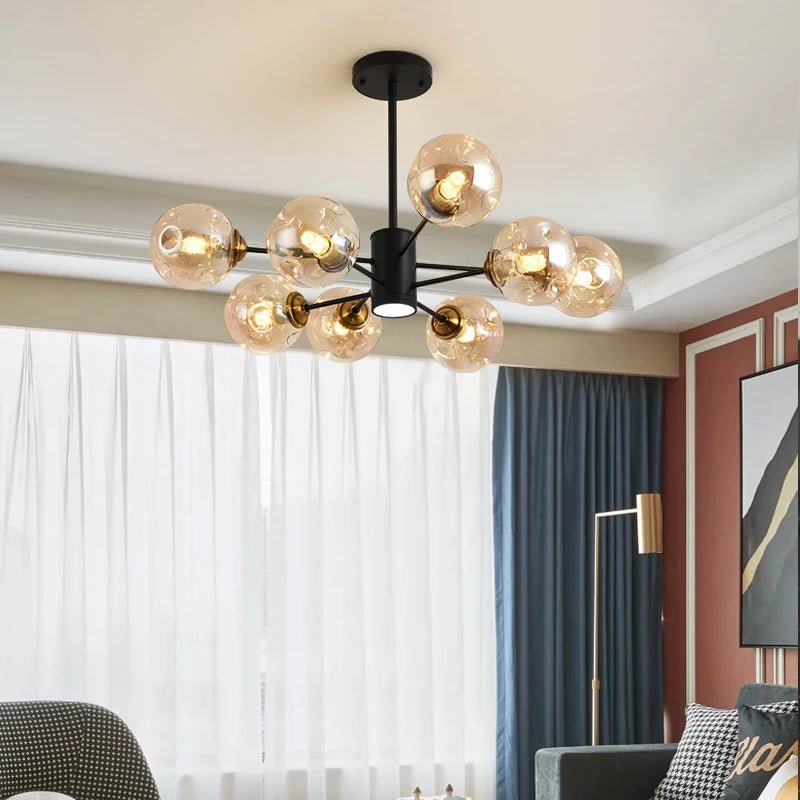 Modern Art Glass Bean Chandelier for Living Room and Dining Room - Hans Lumiere