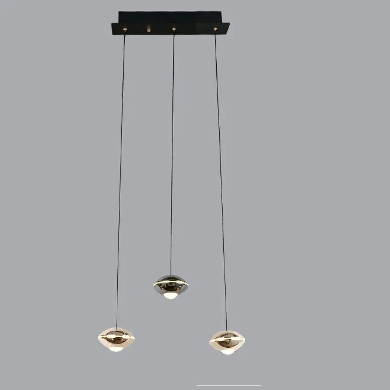 Modern Black Ball Long Hanging Aluminum LED Chandelier - Hans Lumiere