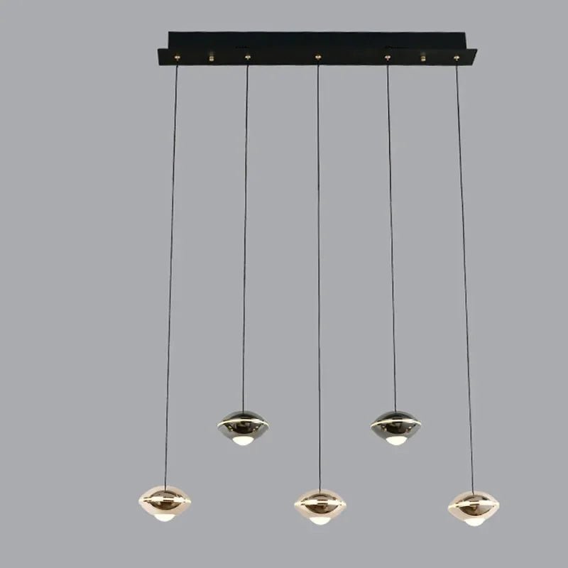 Modern Black Ball Long Hanging Aluminum LED Chandelier - Hans Lumiere
