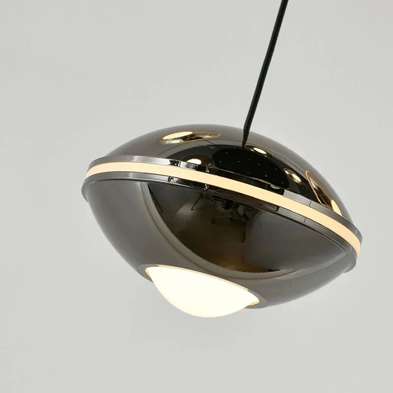 Modern Black Ball Long Hanging Aluminum LED Chandelier - Hans Lumiere