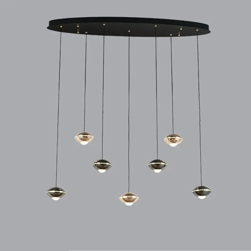 Modern Black Ball Long Hanging Aluminum LED Chandelier - Hans Lumiere