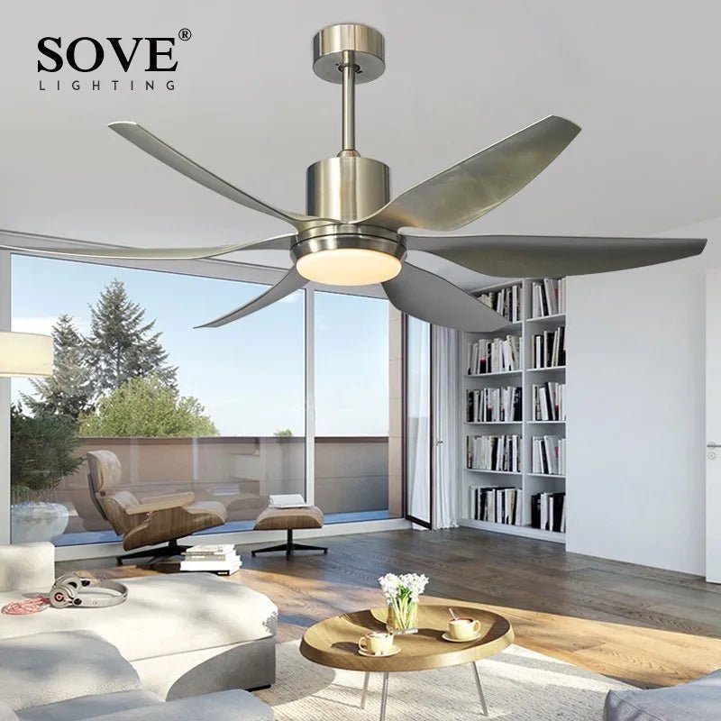 Modern Ceiling Fan With LED Light And Remote Control - Hans Lumiere