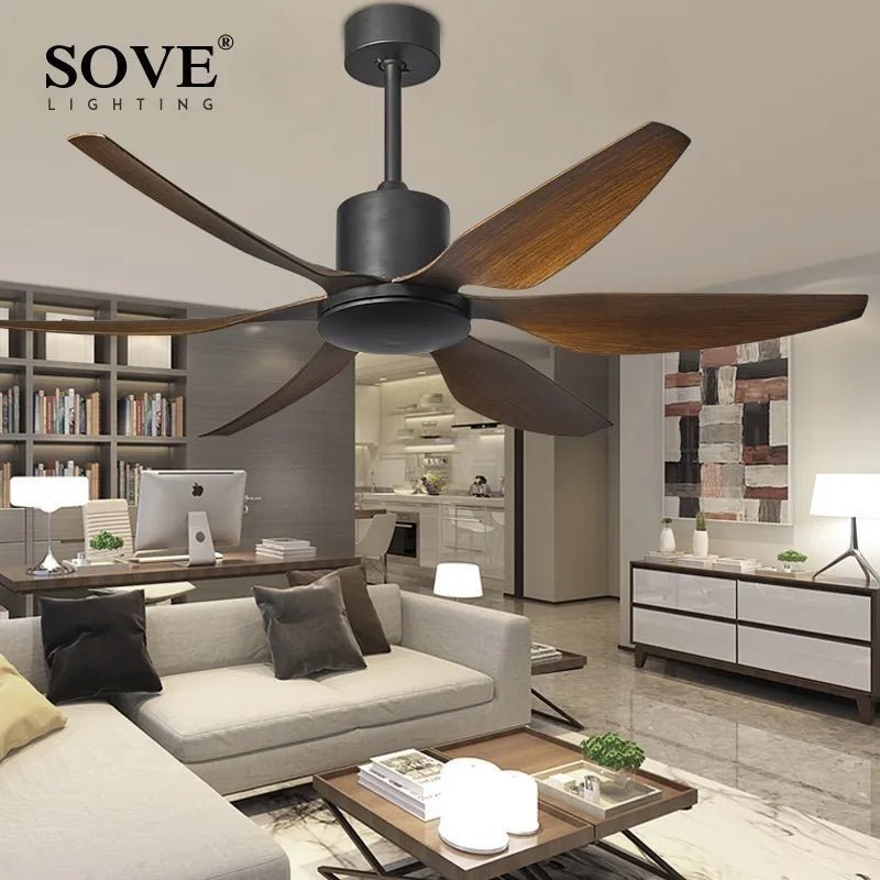Modern Ceiling Fan With LED Light And Remote Control - Hans Lumiere